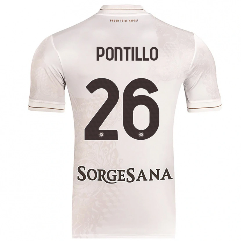 Danxen Kinderen Pasquale Pontillo #26 Champagne Bruin Uitshirt Uittenue 2025/26 T-Shirt