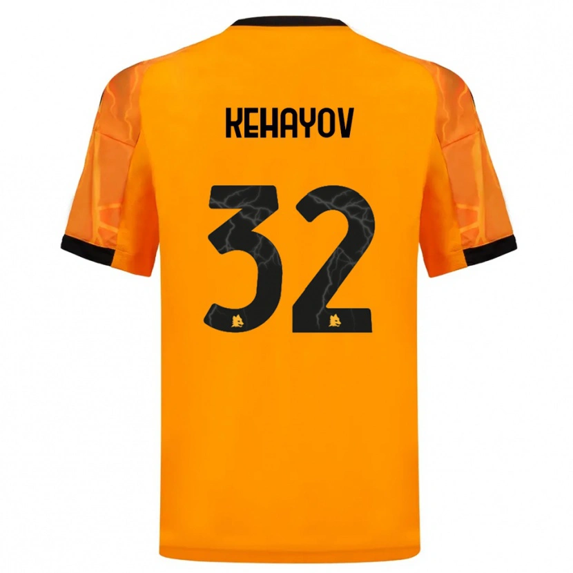 Danxen Kinderen Atanas Kehayov #32 Oranje Zwart Uitshirt Uittenue 2025/26 T-Shirt