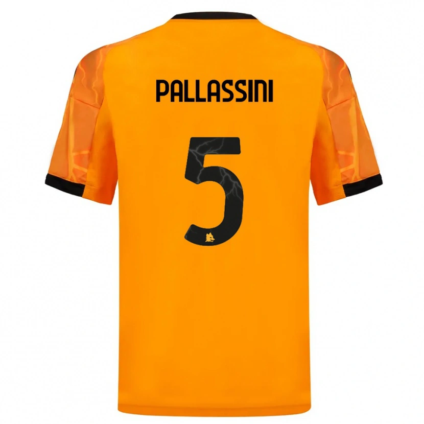 Danxen Kinderen Luca Pallassini #5 Oranje Zwart Uitshirt Uittenue 2025/26 T-Shirt