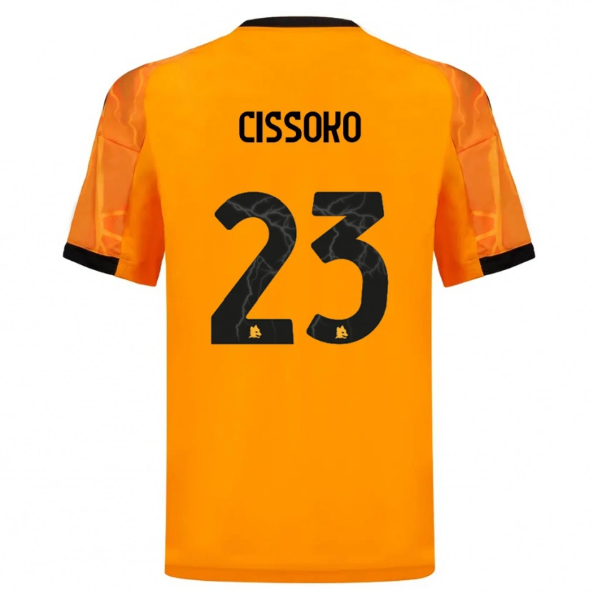 Danxen Kinderen Hawa Cissoko #23 Oranje Zwart Uitshirt Uittenue 2025/26 T-Shirt