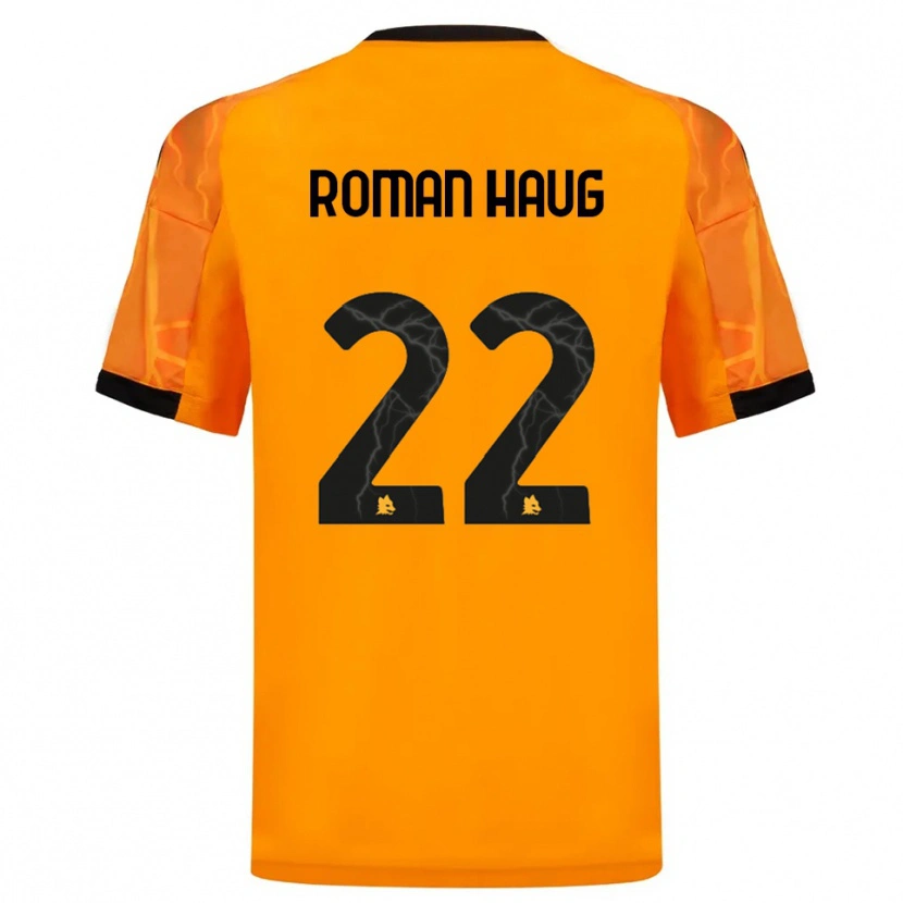 Danxen Kinderen Sophie Roman Haug #22 Oranje Zwart Uitshirt Uittenue 2025/26 T-Shirt