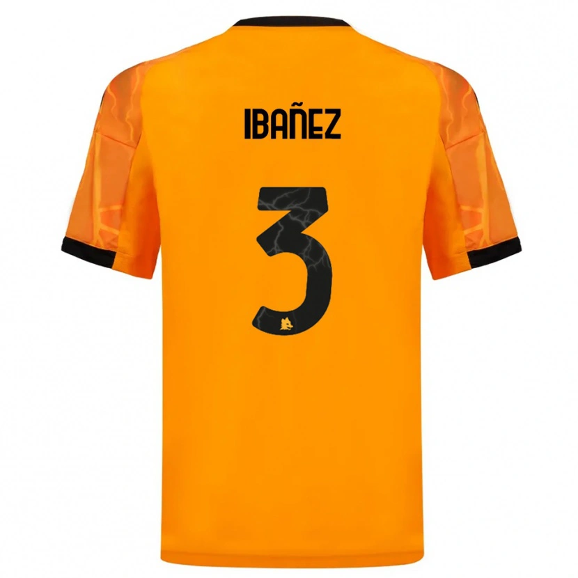 Danxen Kinderen Roger Ibanez #3 Oranje Zwart Uitshirt Uittenue 2025/26 T-Shirt