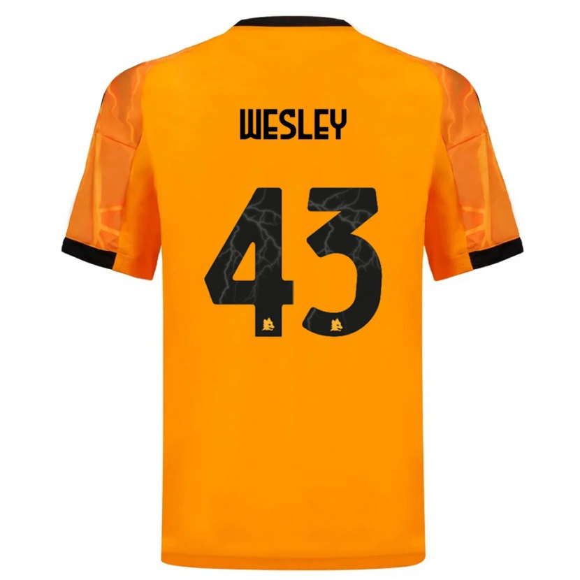 Danxen Kinderen Wesley #43 Oranje Zwart Uitshirt Uittenue 2025/26 T-Shirt