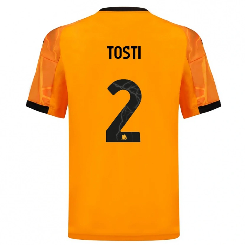 Danxen Kinderen Alessandro Tosti #2 Oranje Zwart Uitshirt Uittenue 2025/26 T-Shirt