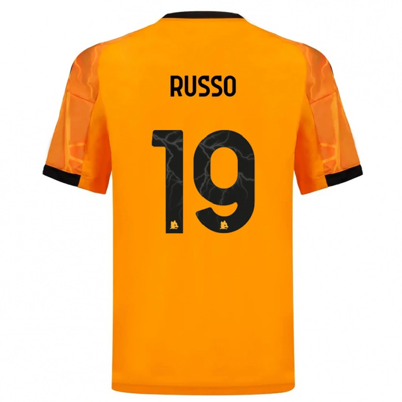 Danxen Kinderen Filippo Russo #19 Oranje Zwart Uitshirt Uittenue 2025/26 T-Shirt