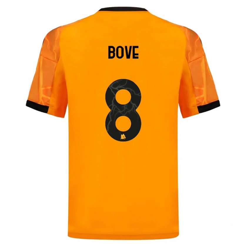 Danxen Kinderen Edoardo Bove #8 Oranje Zwart Uitshirt Uittenue 2025/26 T-Shirt