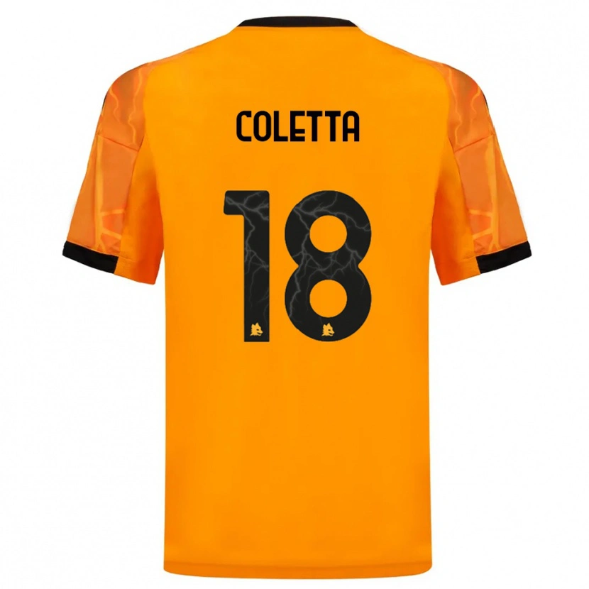 Danxen Kinderen Federico Coletta #18 Oranje Zwart Uitshirt Uittenue 2025/26 T-Shirt