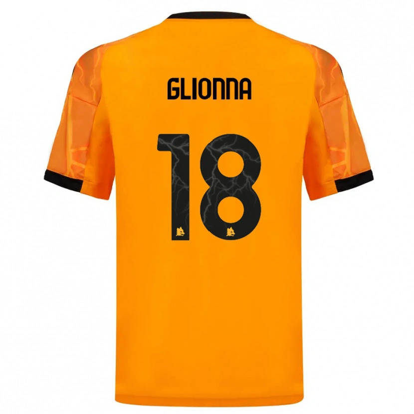 Danxen Kinderen Benedetta Glionna #18 Oranje Zwart Uitshirt Uittenue 2025/26 T-Shirt
