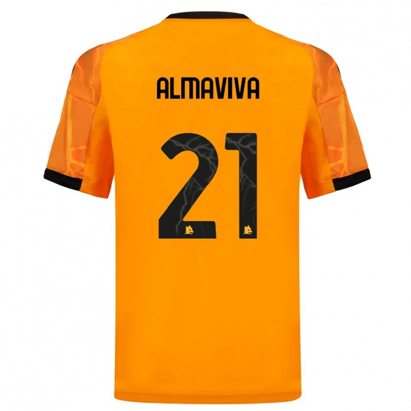 Danxen Kinderen Mattia Almaviva #21 Oranje Zwart Uitshirt Uittenue 2025/26 T-Shirt
