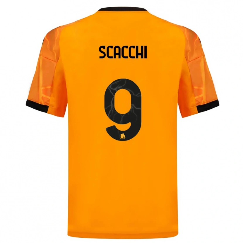 Danxen Kinderen Manuel Scacchi #9 Oranje Zwart Uitshirt Uittenue 2025/26 T-Shirt