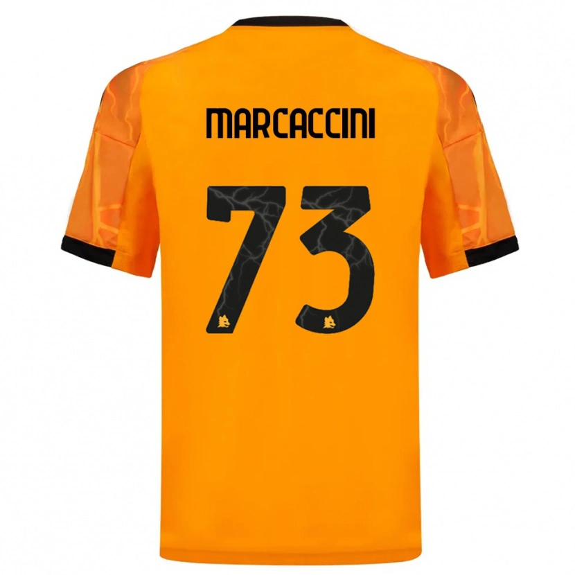 Danxen Kinderen Alessio Marcaccini #73 Oranje Zwart Uitshirt Uittenue 2025/26 T-Shirt