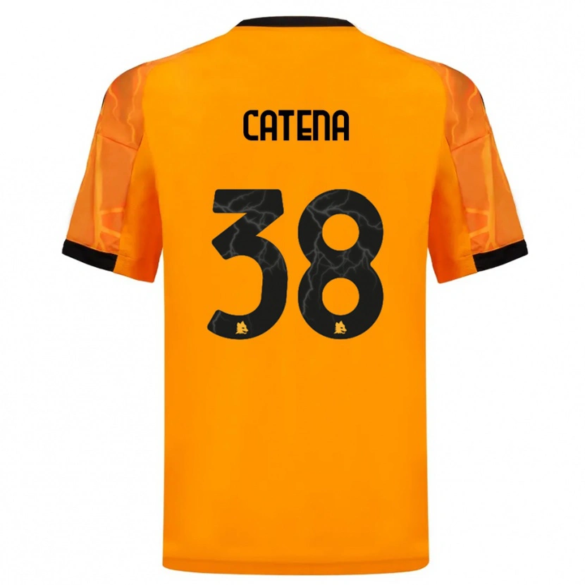 Danxen Kinderen Giada Catena #38 Oranje Zwart Uitshirt Uittenue 2025/26 T-Shirt
