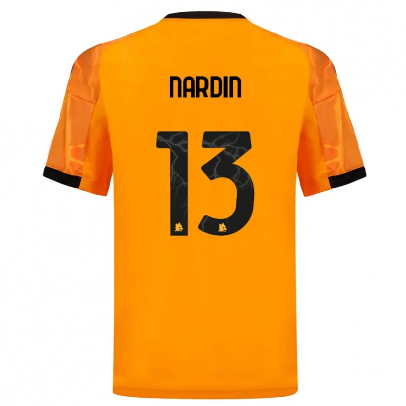 Danxen Kinderen Federico Nardin #13 Oranje Zwart Uitshirt Uittenue 2025/26 T-Shirt
