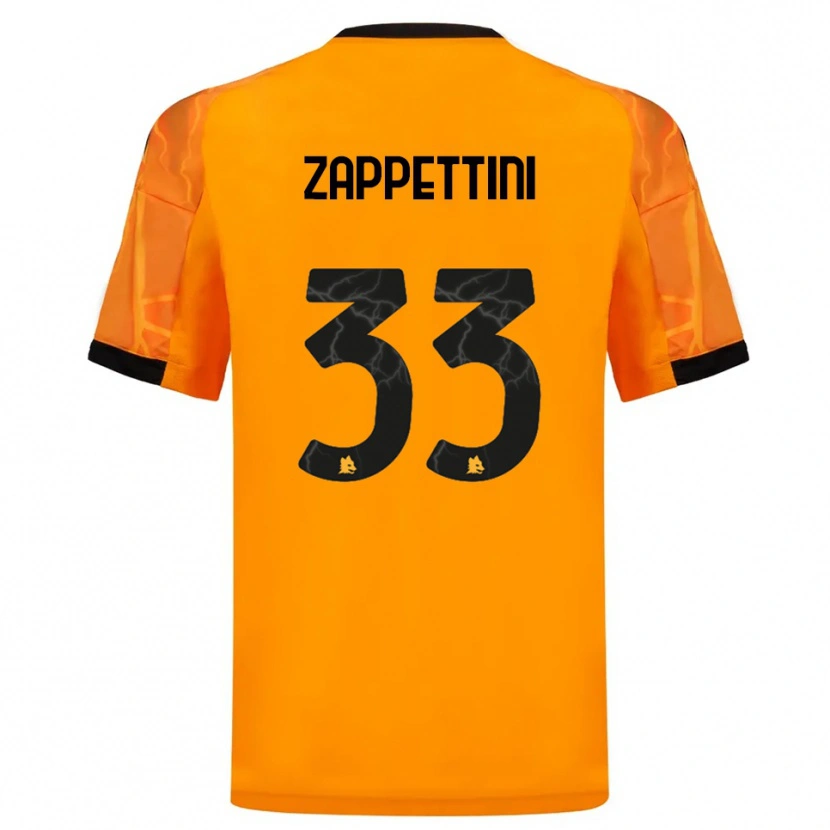Danxen Kinderen Sara Zappettini #33 Oranje Zwart Uitshirt Uittenue 2025/26 T-Shirt
