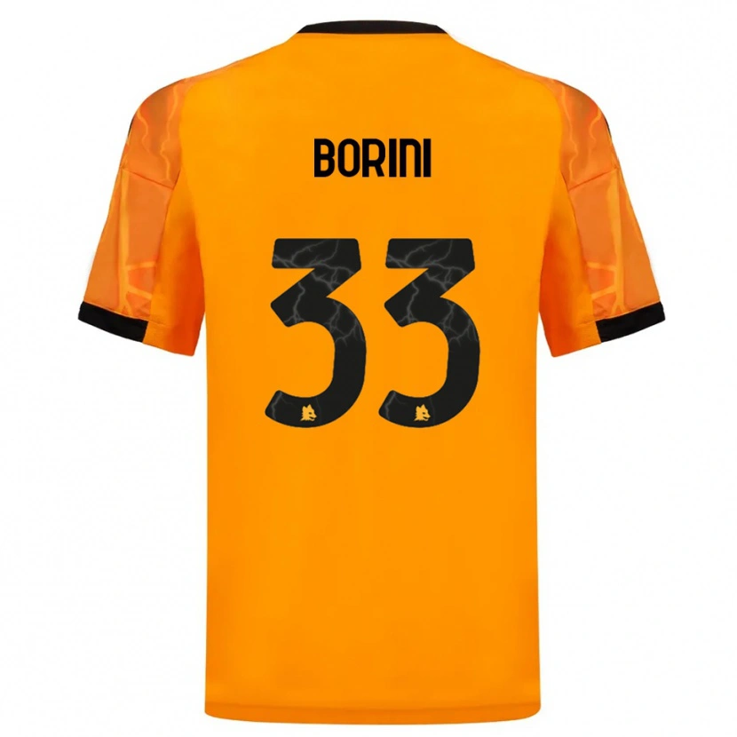Danxen Kinderen Joyce Borini #33 Oranje Zwart Uitshirt Uittenue 2025/26 T-Shirt
