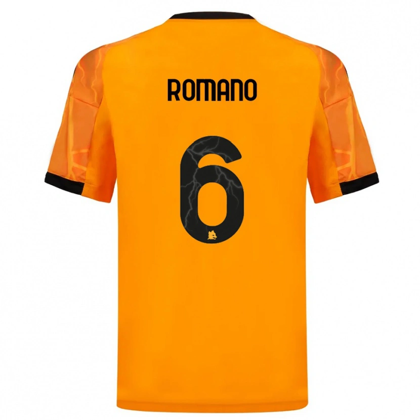 Danxen Kinderen Alessandro Romano #6 Oranje Zwart Uitshirt Uittenue 2025/26 T-Shirt