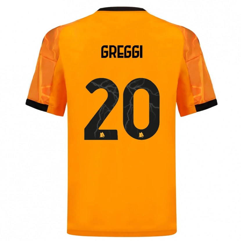 Danxen Kinderen Giada Greggi #20 Oranje Zwart Uitshirt Uittenue 2025/26 T-Shirt