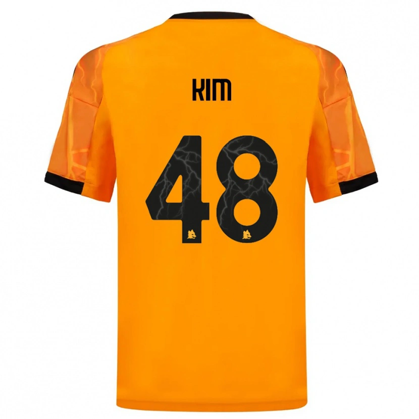 Danxen Kinderen Shin-Ji Kim #48 Oranje Zwart Uitshirt Uittenue 2025/26 T-Shirt