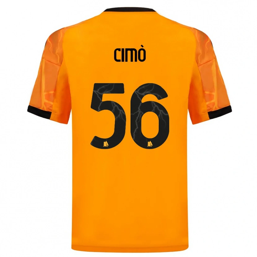 Danxen Kinderen Giada Cimò #56 Oranje Zwart Uitshirt Uittenue 2025/26 T-Shirt