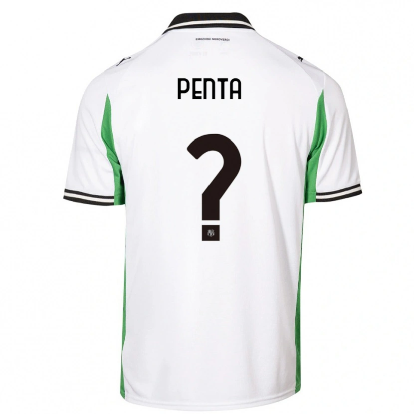 Danxen Kinderen Mattia Penta #0 Wit Groen Zwart Uitshirt Uittenue 2025/26 T-Shirt