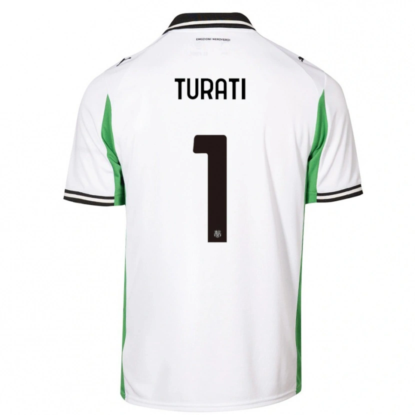 Danxen Kinderen Stefano Turati #1 Wit Groen Zwart Uitshirt Uittenue 2025/26 T-Shirt