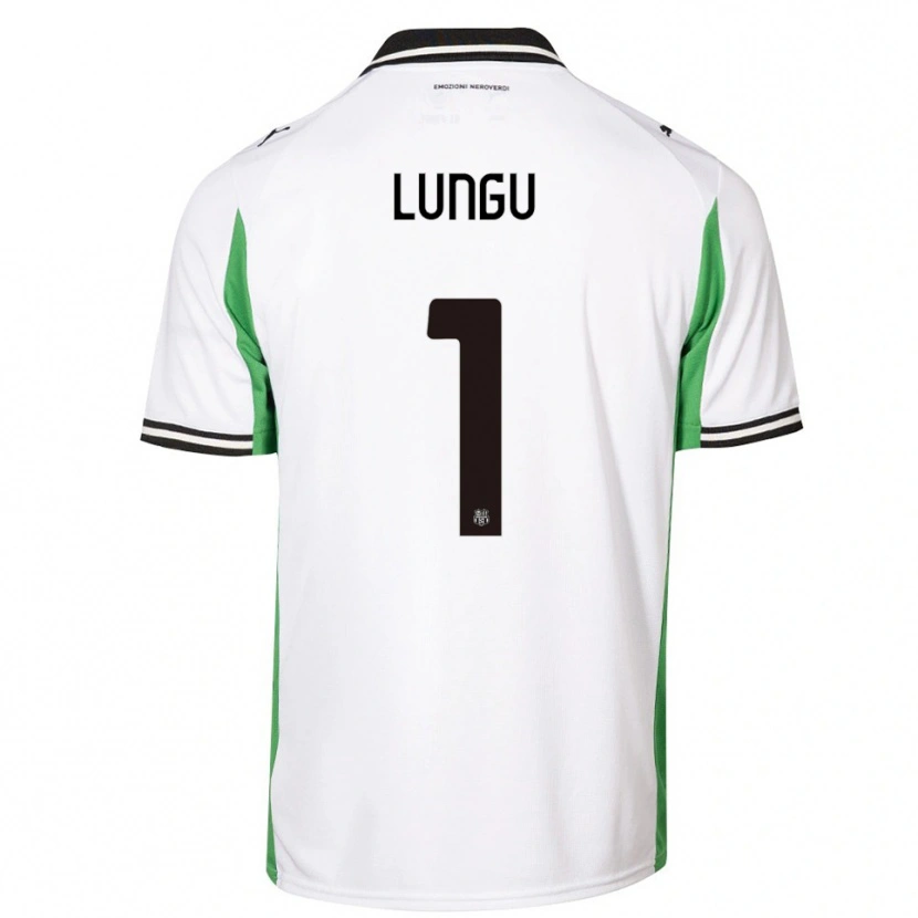 Danxen Kinderen Luca Lungu #1 Wit Groen Zwart Uitshirt Uittenue 2025/26 T-Shirt