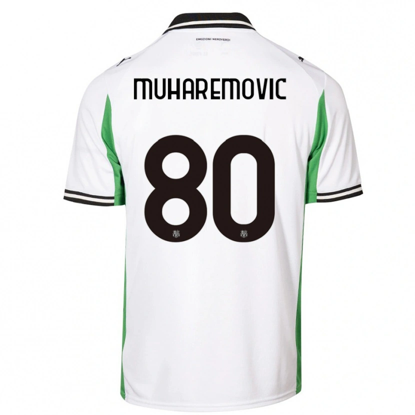 Danxen Kinderen Tarik Muharemović #80 Wit Groen Zwart Uitshirt Uittenue 2025/26 T-Shirt