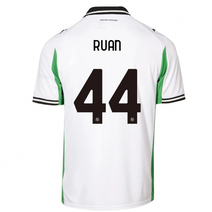 Danxen Kinderen Ruan #44 Wit Groen Zwart Uitshirt Uittenue 2025/26 T-Shirt