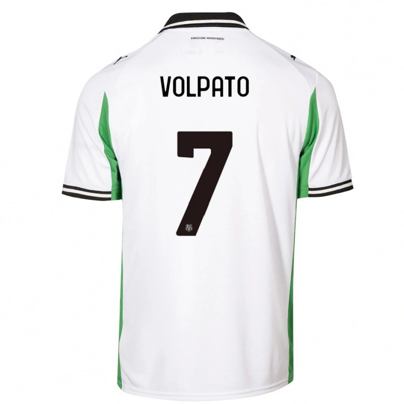 Danxen Kinderen Cristian Volpato #7 Wit Groen Zwart Uitshirt Uittenue 2025/26 T-Shirt