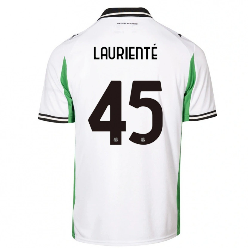 Danxen Kinderen Armand Laurienté #45 Wit Groen Zwart Uitshirt Uittenue 2025/26 T-Shirt