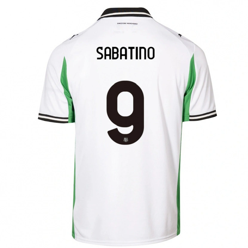 Danxen Kinderen Daniela Sabatino #9 Wit Groen Zwart Uitshirt Uittenue 2025/26 T-Shirt
