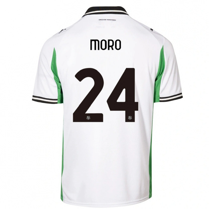 Danxen Kinderen Luca Moro #24 Wit Groen Zwart Uitshirt Uittenue 2025/26 T-Shirt