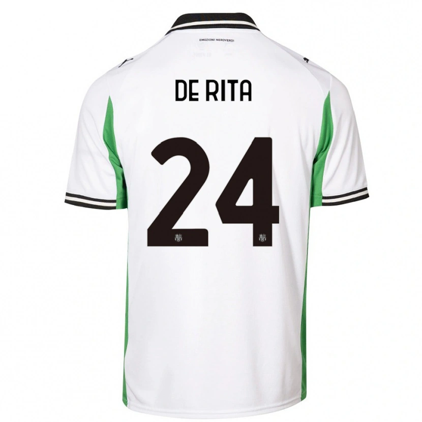 Danxen Kinderen Aurora De Rita #24 Wit Groen Zwart Uitshirt Uittenue 2025/26 T-Shirt