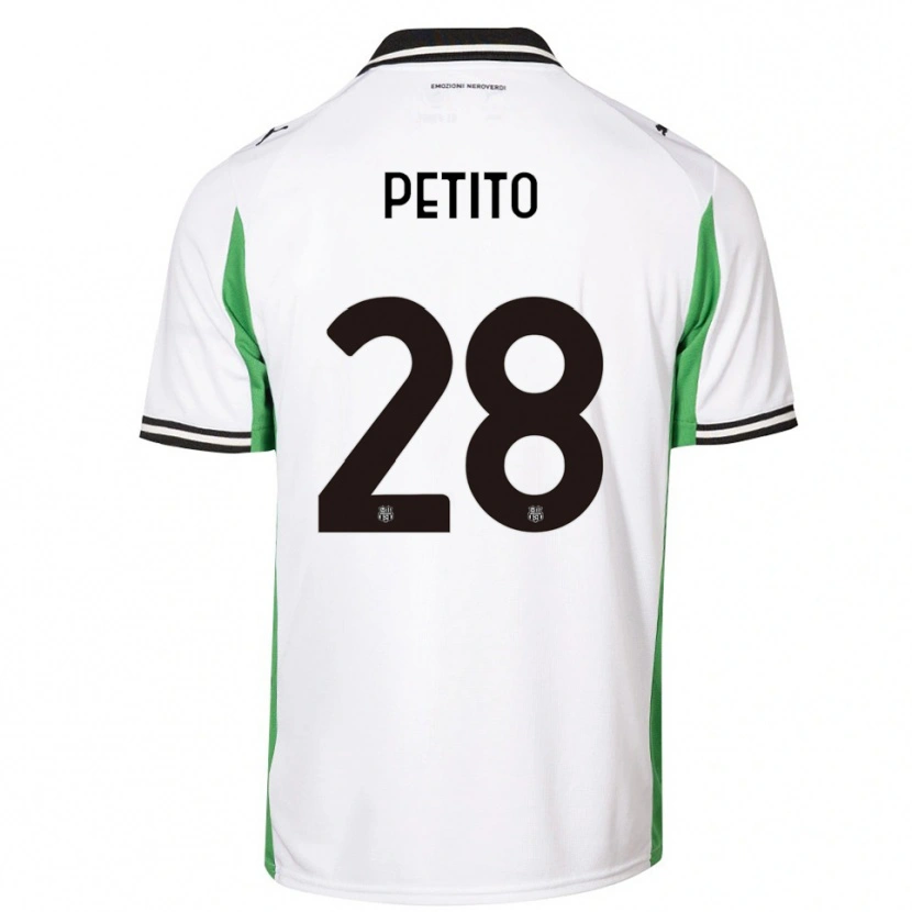 Danxen Kinderen Christian Petito #28 Wit Groen Zwart Uitshirt Uittenue 2025/26 T-Shirt