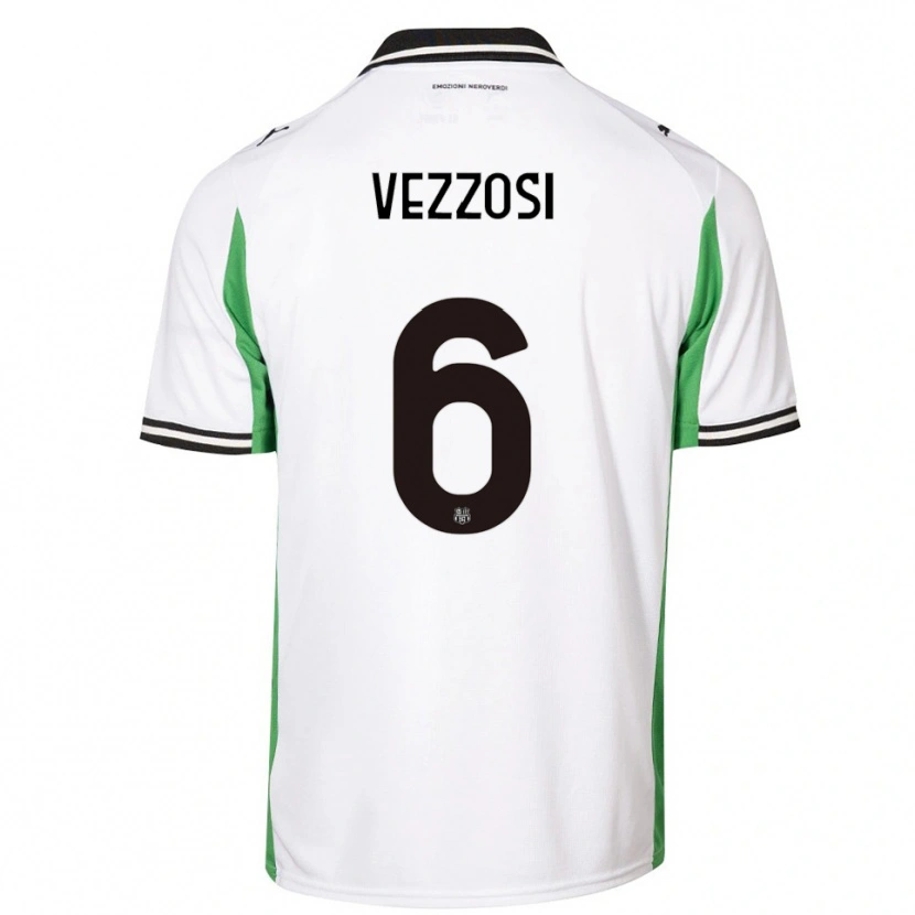 Danxen Kinderen Giorgio Vezzosi #6 Wit Groen Zwart Uitshirt Uittenue 2025/26 T-Shirt