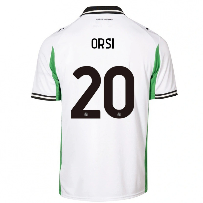 Danxen Kinderen Benedetta Orsi #20 Wit Groen Zwart Uitshirt Uittenue 2025/26 T-Shirt