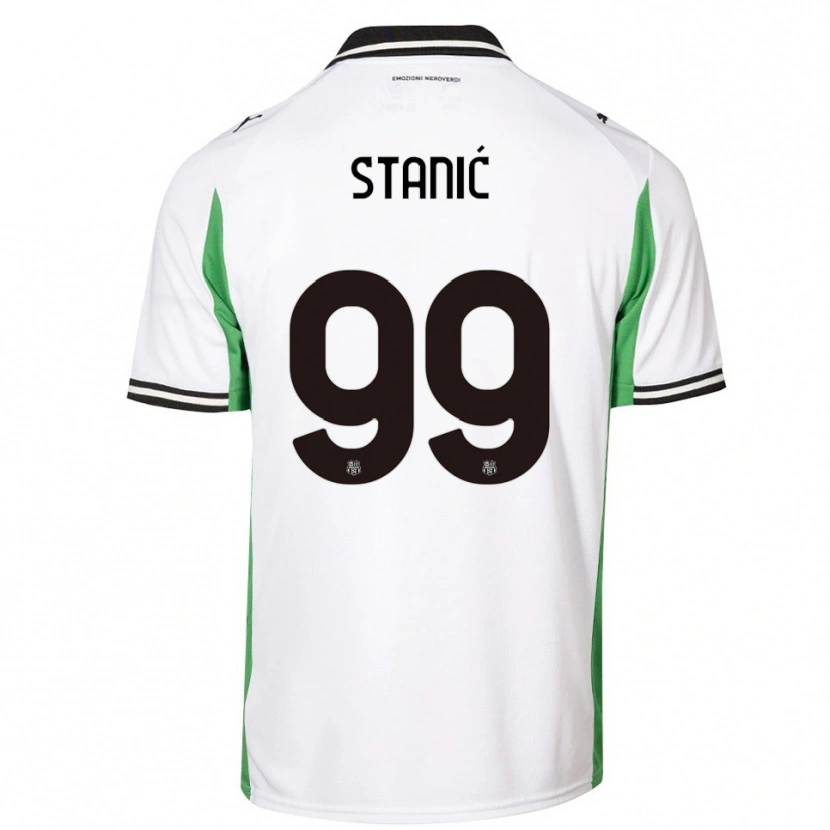 Danxen Kinderen Paulina Stanić #99 Wit Groen Zwart Uitshirt Uittenue 2025/26 T-Shirt