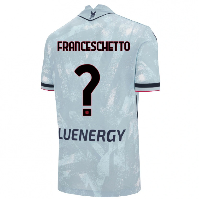 Danxen Kinderen Mattia Franceschetto #0 Lichtblauw Zwart Uitshirt Uittenue 2025/26 T-Shirt