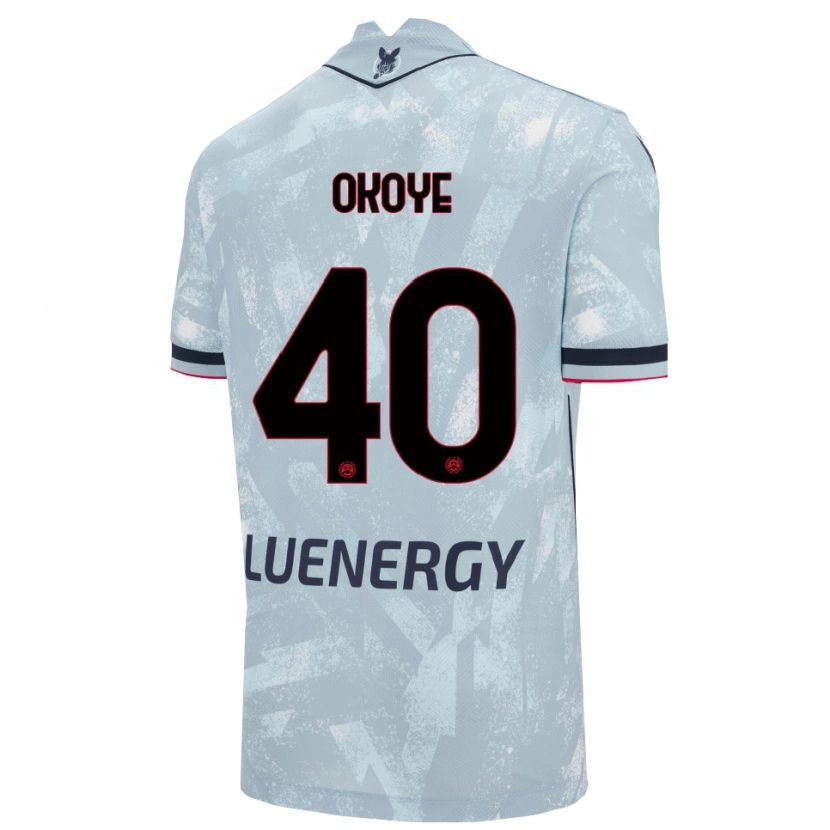 Danxen Kinderen Maduka Okoye #40 Lichtblauw Zwart Uitshirt Uittenue 2025/26 T-Shirt