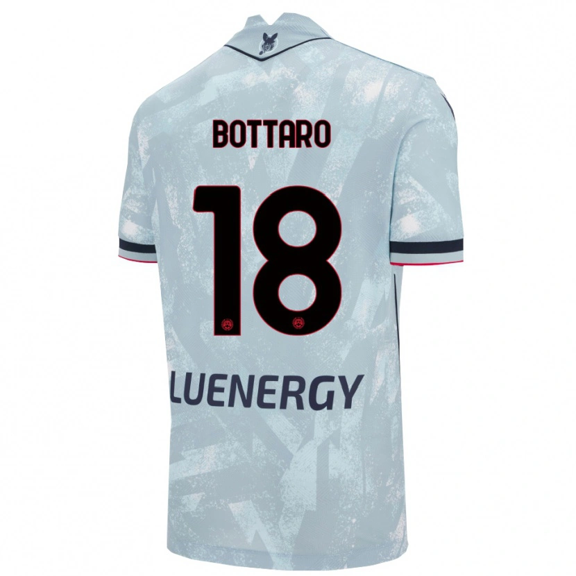 Danxen Kinderen Leonardo Bottaro #18 Lichtblauw Zwart Uitshirt Uittenue 2025/26 T-Shirt
