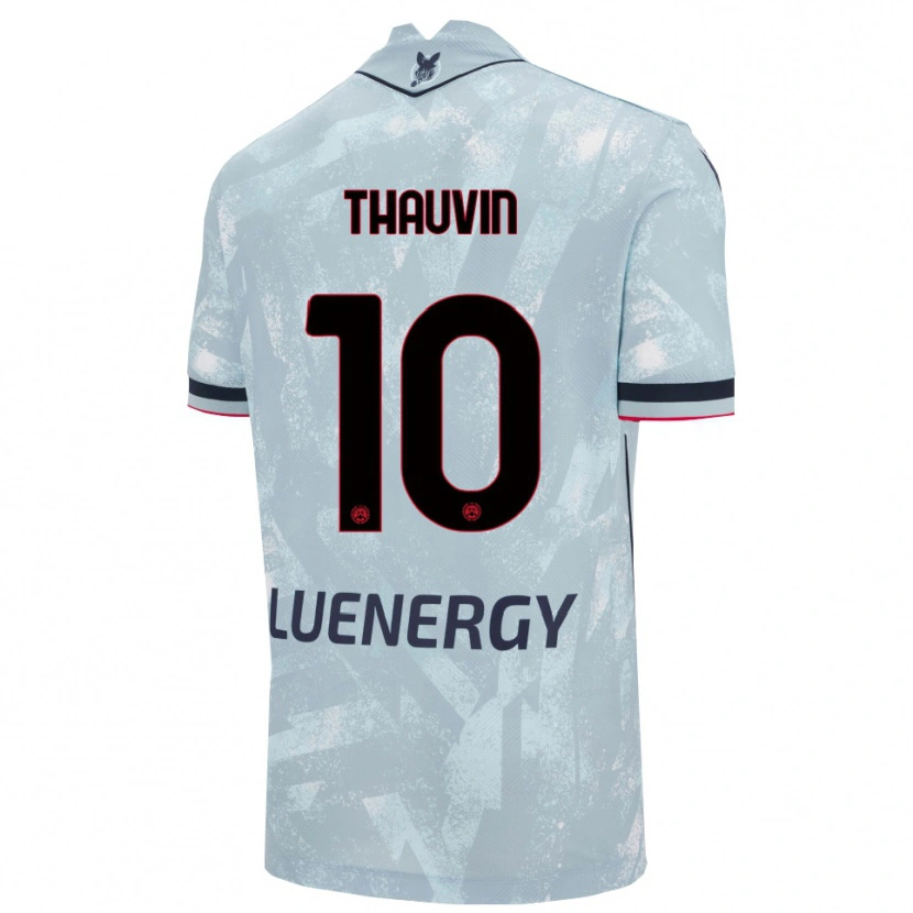 Danxen Kinderen Florian Thauvin #10 Lichtblauw Zwart Uitshirt Uittenue 2025/26 T-Shirt