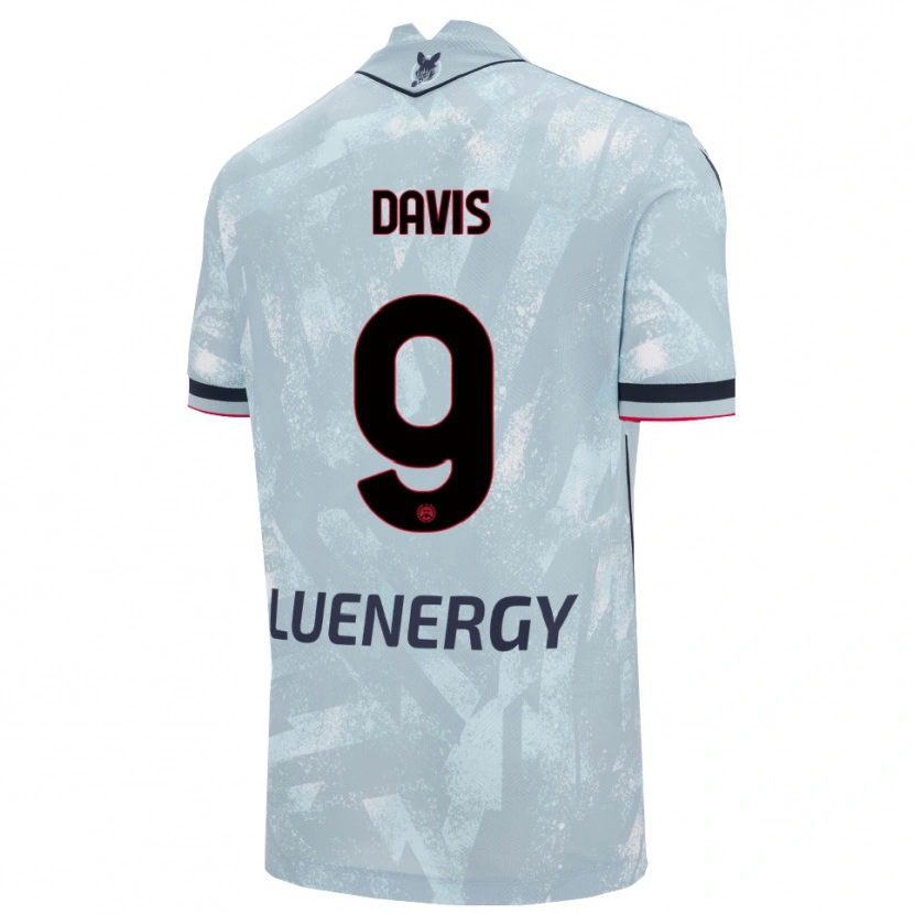 Danxen Kinderen Keinan Davis #9 Lichtblauw Zwart Uitshirt Uittenue 2025/26 T-Shirt