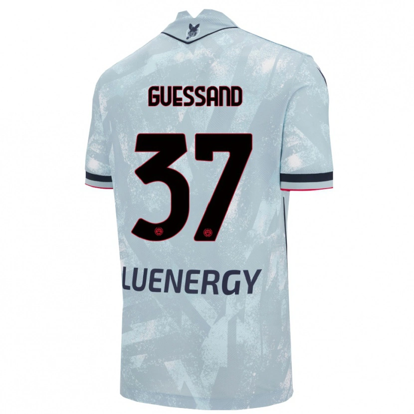 Danxen Kinderen Axel Guessand #37 Lichtblauw Zwart Uitshirt Uittenue 2025/26 T-Shirt