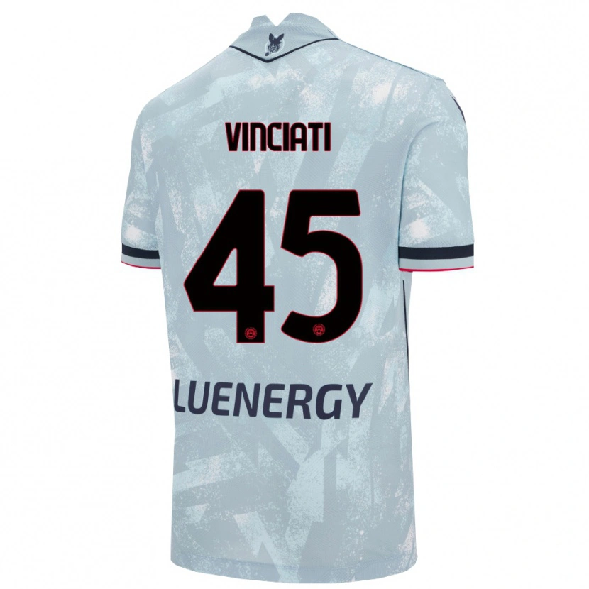 Danxen Kinderen Giulio Vinciati #45 Lichtblauw Zwart Uitshirt Uittenue 2025/26 T-Shirt