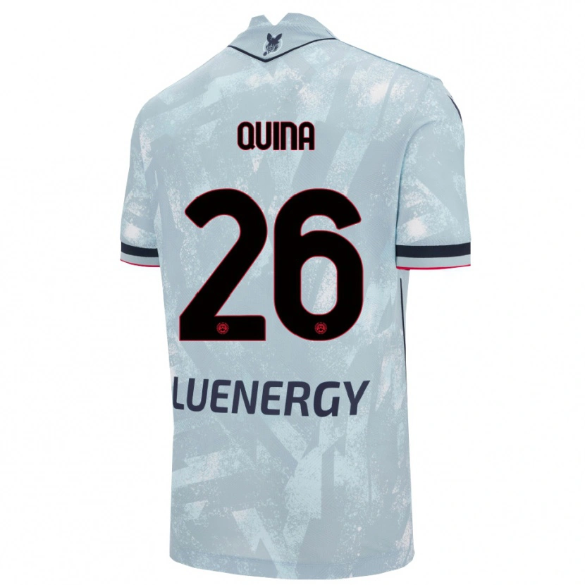 Danxen Kinderen Domingos Quina #26 Lichtblauw Zwart Uitshirt Uittenue 2025/26 T-Shirt
