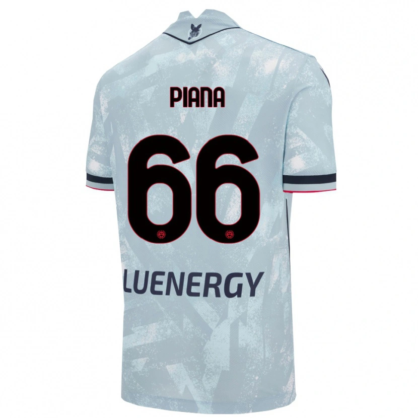 Danxen Kinderen Edoardo Piana #66 Lichtblauw Zwart Uitshirt Uittenue 2025/26 T-Shirt