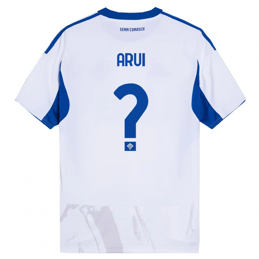 Danxen Kinderen Stefano Arui #0 Wit Blauw Uitshirt Uittenue 2025/26 T-Shirt