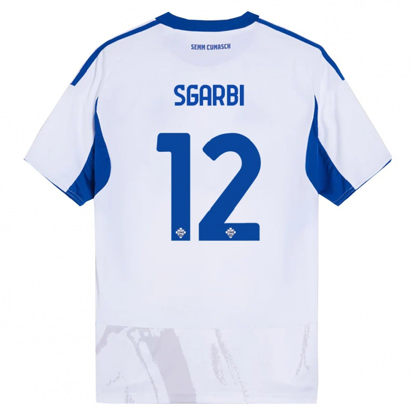 Danxen Kinderen Dylan Sgarbi #12 Wit Blauw Uitshirt Uittenue 2025/26 T-Shirt
