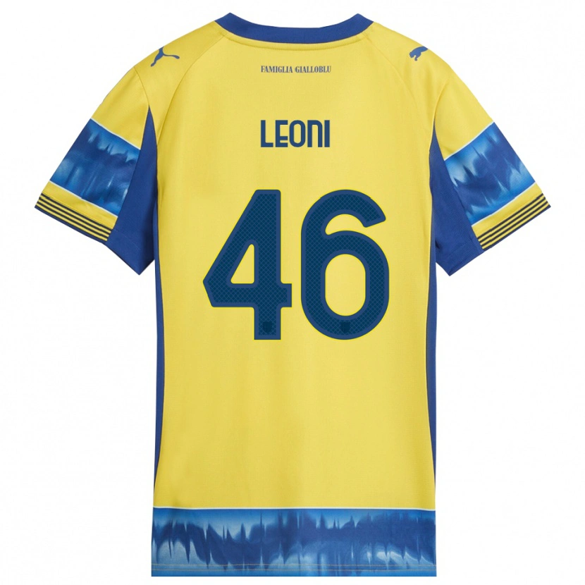 Danxen Kinderen Giovanni Leoni #46 Geel Blauw Uitshirt Uittenue 2025/26 T-Shirt