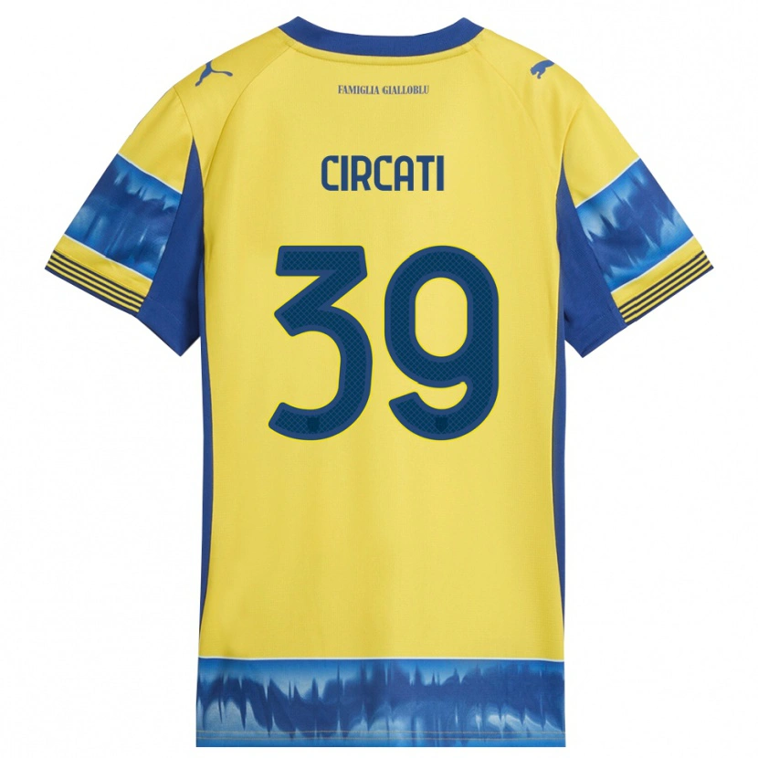 Danxen Kinderen Alessandro Circati #39 Geel Blauw Uitshirt Uittenue 2025/26 T-Shirt